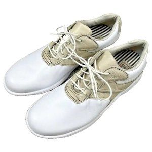 Footjoy Women's Contour Golf Shoes Size 6.5 M White & Tan Leather
